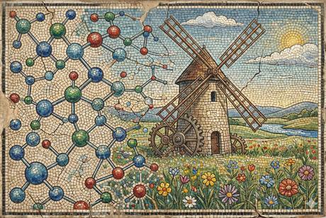 Molecules morphing to a windmill